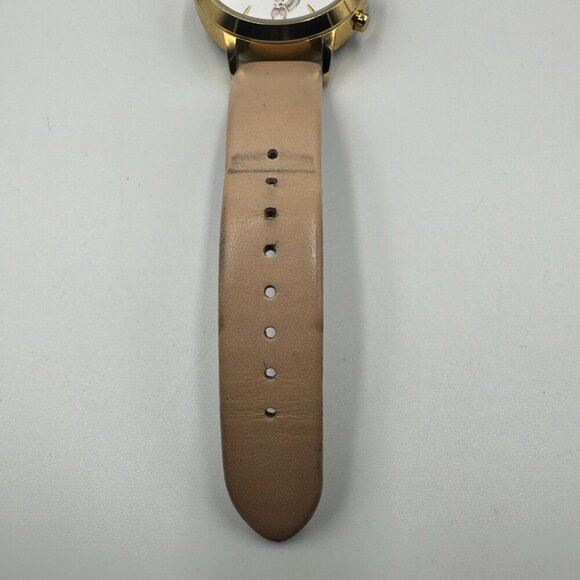 Kate Spade Cheers Hybrid Smart Watch Gold Tone Beige Leather Band New Battery main image 10